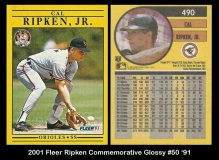 2001 Fleer Ripken Commemorative Glossy #50 '91
