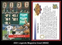 2001 Legends Magazine Insert #NNO
