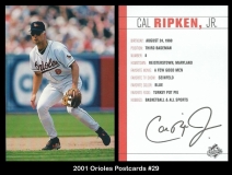 2001 Orioles Postcards #29