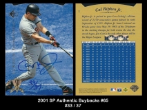2001 SP Authentic Buybacks #65