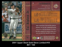 2001 Upper Deck Gold Glove Limited #19
