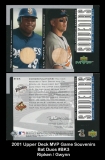 2001 Upper Deck MVP Game Souvenirs Bat Duos #BK3