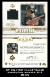 2001 Upper Deck Pros and Prospects Specialty Game Jersey Gold #SCR