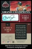 2003 Donruss Champions Grand Champions Autographs #21