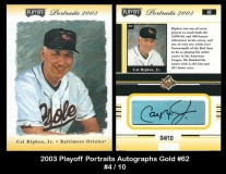 2003 Playoff Portraits Autographs Gold #62