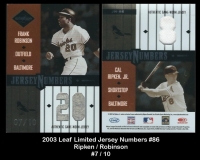 2003 Leaf Limited Jersey Numbers #86