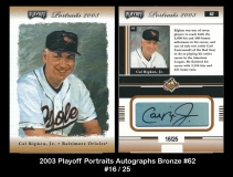 2003 Playoff Portraits Autographs Bronze #62