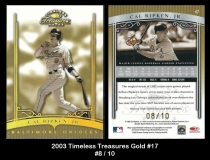2003 Timeless Treasures Gold #17