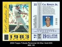 2003 Topps Tribute Perennial All-Star Gold #35