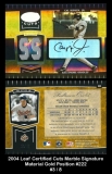 2004 Leaf Certified Cuts Marble Signature Material Gold Position #222