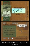 2004 Prime Cuts MLB Icons Signature #34