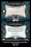 2004 Sweet Spot Signatures Red-Blue Stitch #CR