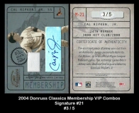 2004 Donruss Classics Membership VIP Combos Signature #21