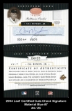 2004 Leaf Certified Cuts Check Signature Material Blue #7