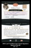 2004 Leaf Certified Cuts Check Signature Material Red #9