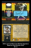 2004 Leaf Certified Cuts Marble Signature Material Gold Number #222