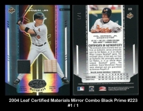 2004 Leaf Certified Materials Mirror Combo Black Prime #223