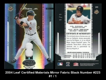 2004 Leaf Certified Materials Mirror Fabric Black Number #223