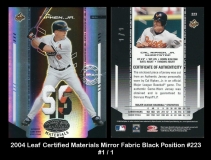 2004 Leaf Certified Materials Mirror Fabric Black Position #223