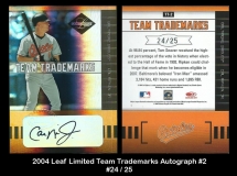 2004 Leaf Limited Team Trademarks Autograph #2