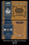 2004 Prime Cuts II MLB Icons Century Gold #5