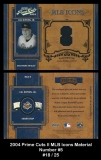 2004 Prime Cuts II MLB Icons Material Number #5
