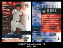 2004 SP Authentic 499 #173