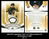 2004 SP Legendary Cuts 1 of 1 Memorabilia #15 35 Doubles in 1986