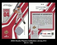 2004 Studio Players Collection Jersey #13