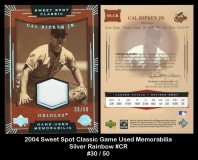 2004 Sweet Spot Classic Game Used Memorabilia Silver Rainbow #CR