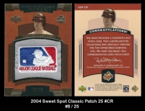 2004 Sweet Spot Classic Patch 25 #CR