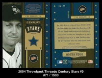 2004 Throwback Threads Century Stars #9