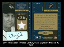 2004 Throwback Threads Century Stars Signature Material #9