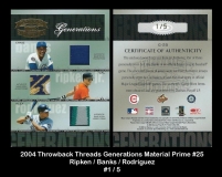 2004 Throwback Threads Generations Material Prime #25