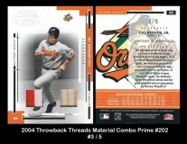 2004 Throwback Threads Material Combo Prime #202