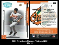 2004 Throwback Threads Platinum #202