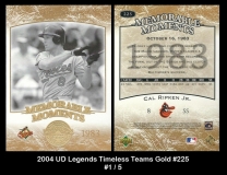 2004 UD Legends Timeless Teams Gold #225