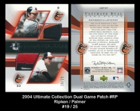 2004 Ultimate Collection Dual Game Patch #RP