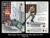 2004 Upper Deck Signature Stars Blue Ink #CR