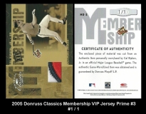 2005 Donruss Classics Membership VIP Jersey Prime #3