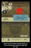 2005 Absolute Memorabilia Marks of Fame Autograph Swatch Single #53