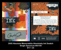2005-Absolute-Memorabilia-Absolutely-Ink-Single-Swatch-Spectrum-AI109