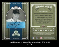 2005 Diamond Kings Signature Gold BW #281