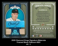2005 Diamond Kings Signature Materials Framed Black Platinum #281
