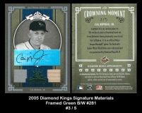 2005 Diamond Kings Signature Materials Framed Green BW #281