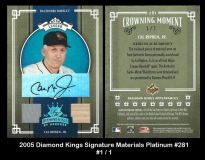 2005 Diamond Kings Signature Materials Platinum #281