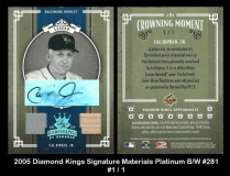 2005 Diamond Kings Signature Materials Platinum BW #281