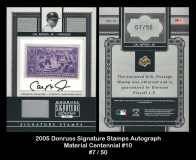 2005 Donruss Signature Stamps Autograph Material Centennial #10