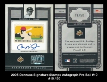 2005 Donruss Signature Stamps Autograph Pro Ball #10