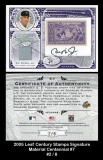 2005 Leaf Century Stamps Signature Material Centennial #7